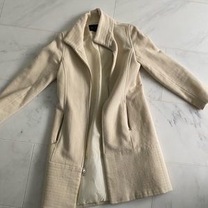 Winter white dress coat